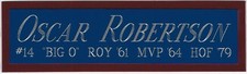 OSCAR ROBERTSON ROYALS NAMEPLATE FOR YOUR AUTOGRAPHED SIGNED BASKETBALL JERSEY
