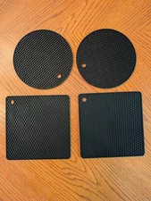 4 Pack Silicone Trivet Mats Pot Holders Non Slip Hot Pads Kitchen Pot Holders