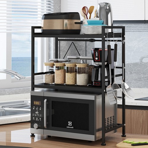 Mensola Microonde Allungabile Forno Supporto Scaffali Stazionei Kitchen  Storage | eBay