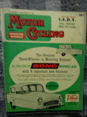  MOTOR CYCLING & SCOOTER OCTOBER 12TH 1960 ISDT REPORT HONDA TWINS  ADS ETC  