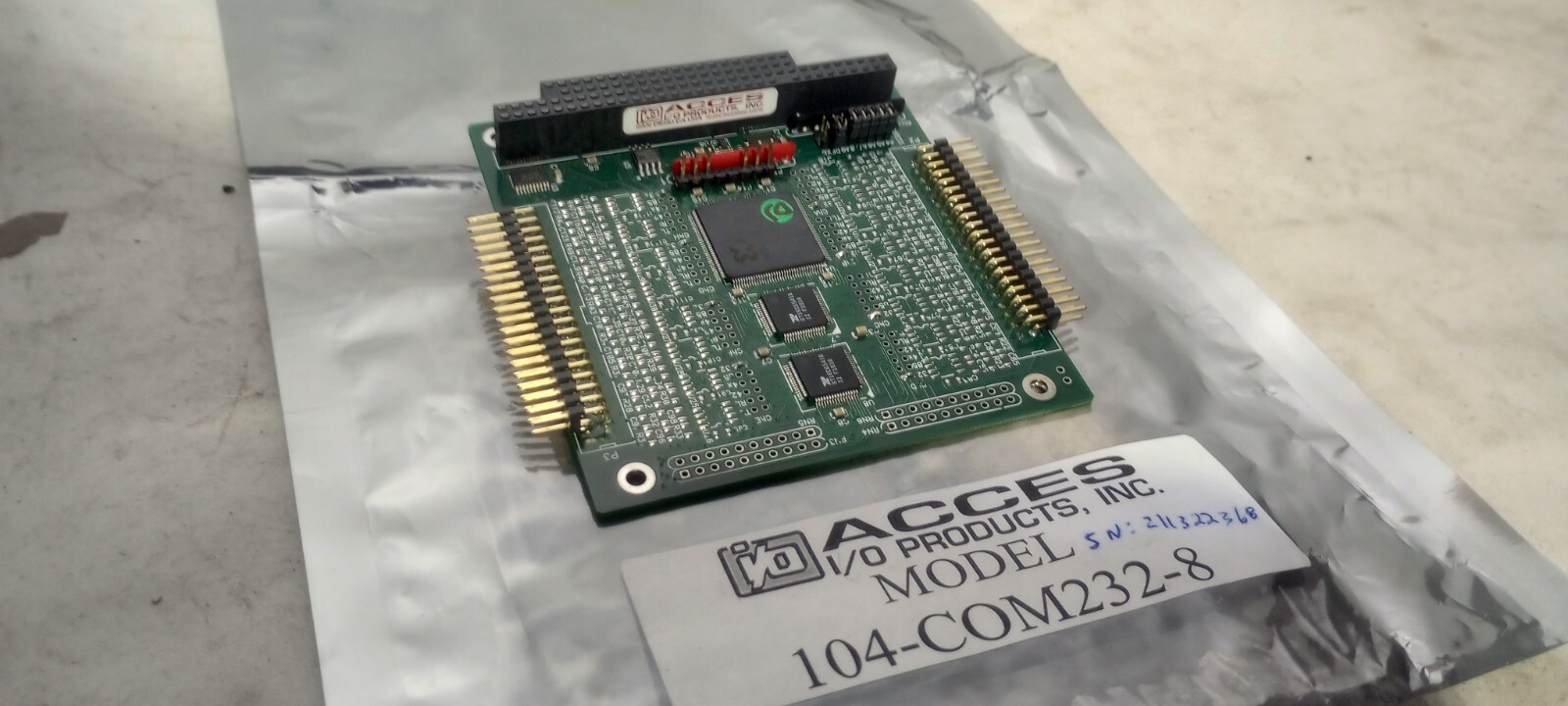 New Acces I/O 104-COM232-8 Eight, Four or Two Port Async Serial Comm. Board