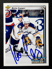KEITH CARNEY RC AUTHENTIC AUTOGRAPH 1992-93 UPPER DECK 92-93 NO 402      91529