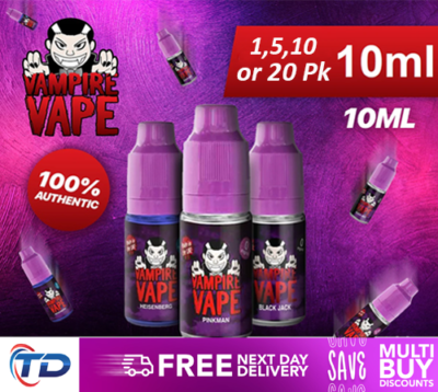 vampire vape box of 20 wholesale Vampire Vape 10ml Box Deal main image 1
