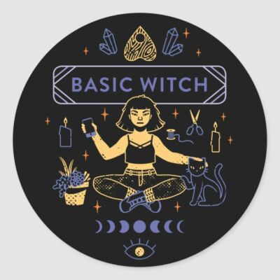 BASIC WITCH Black 20'' necklace charm pendant female sister grand mother mom girl