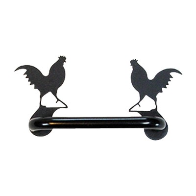 Black Wrought Iron Rooster Cabinet Door Pull Kitchen ...