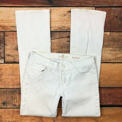 womens white denim bootcut jeans