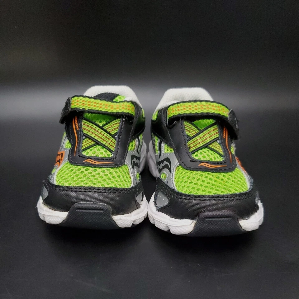 Zapatillas deportivas Saucony gris naranja verde neón BBBY Ride 6 para niño talla 4,5 Foto 3 de 4