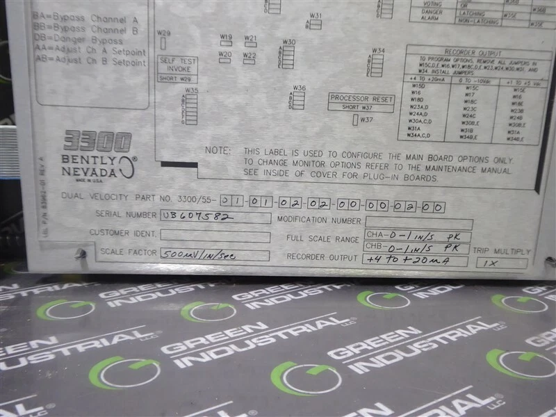 USED Bently Nevada 3300 Series Velocity Monitor 3300/55-01-01-02-02-00-00-02-00 - Image 4 of 4