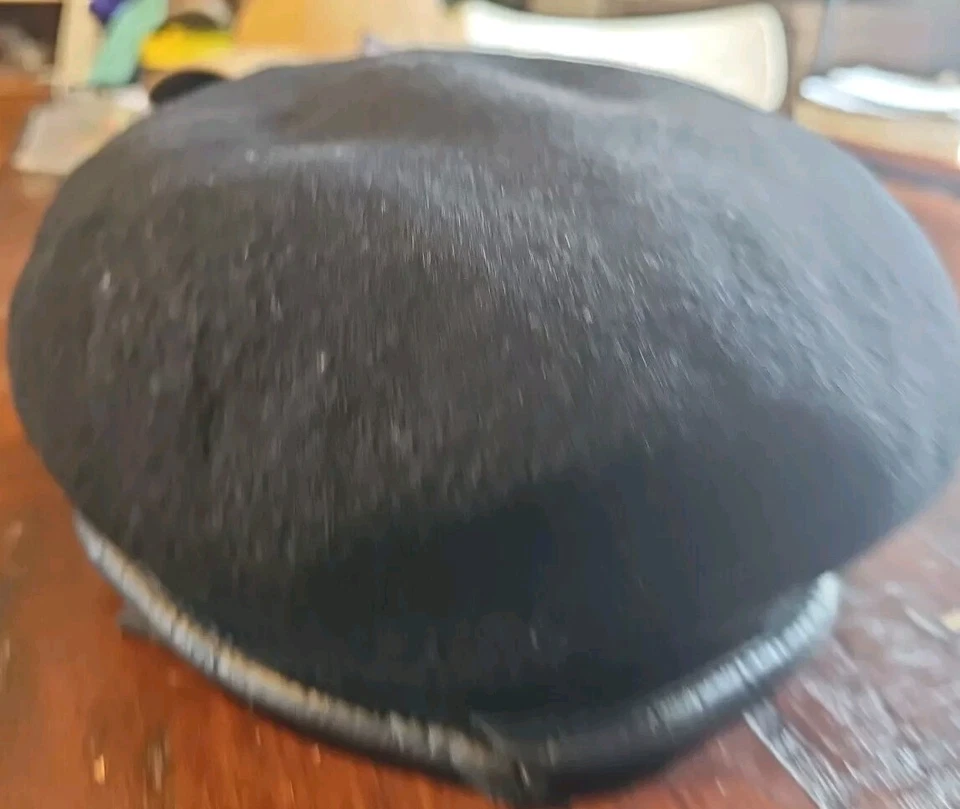 Black Military  Wool Uniform Beret with US Army Blue Flash Sz. 6-7/8 - Image 3 of 4