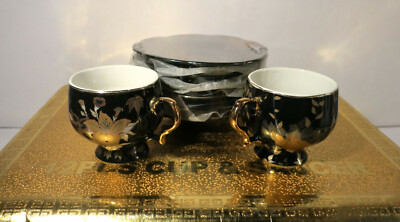 Vintage YAMASEN Gold Collection - Fine Porcelain Tea Set 24CT Gold Plated Japan