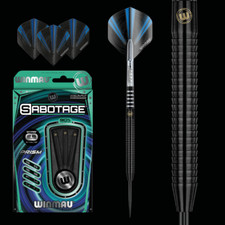 WINMAU SABOTAGE ONYX 90 Tungsten 26 Grams Steel Tip Darts 1433.26