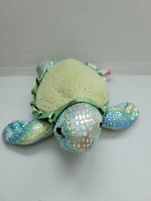 Aurora Sea Turtle Plush Sparkle Shimmer Stuffed Animal Green Blue 7.5" 2018