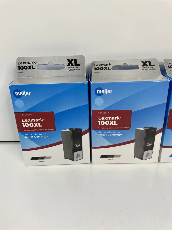 5 Meijer Ink Cartridge For Lexmark 100XL Black/Cyan/Magenta/Yellow Color Inkjet - Image 2 of 4