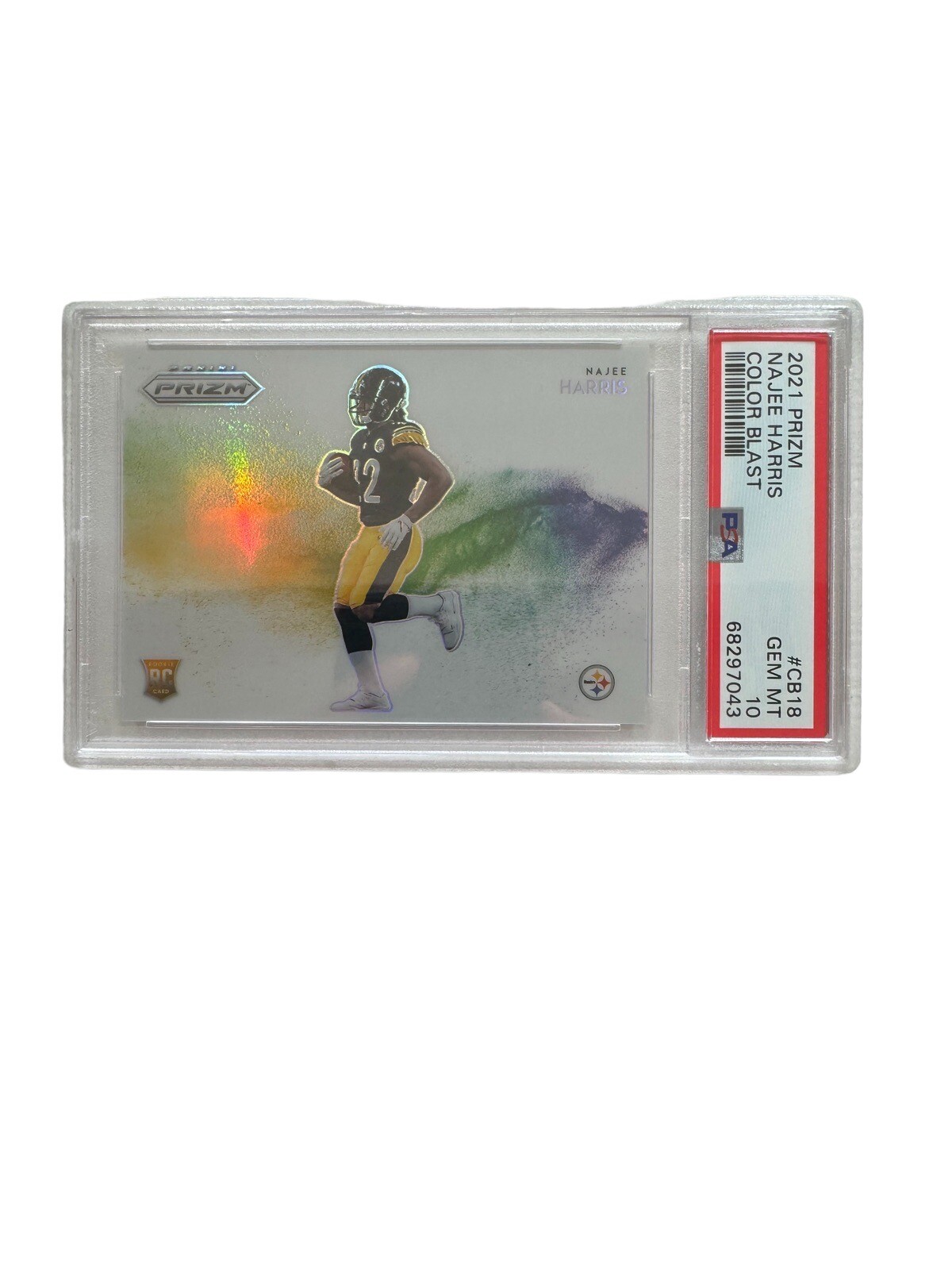 2021 Prizm Najee Harris COLORBLAST GEM MINT 10 PSA (SSP) (CASE HIT) (LOW POP)
