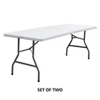 3/4/6/8 FT Plastic Folding Table Portable Picnic Camping Table Indoor Outdoor