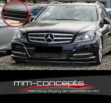 CUP Spoilerlippe SCHWARZ Mercedes C-Klasse W204 S204 C204 Frontspoiler Schwert