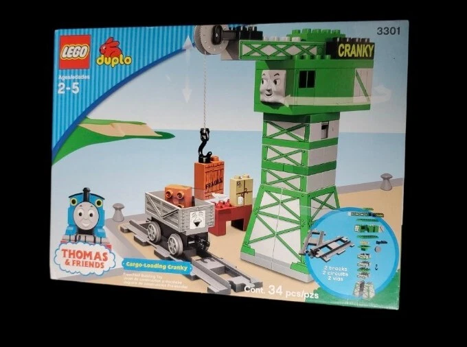 Lego Duplo Train 3301 Cargo Loading Cranky Thomas Friends Boys
