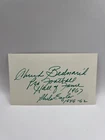 Chuck Bednarik Signed Index Card Auto Beckett COA