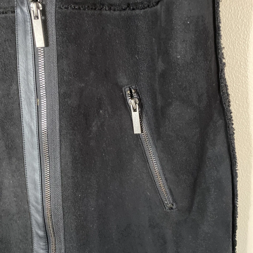 Tribal Jeans Suede Type Vest Med Asymmetric Zipper Soft Lining Pockets - Image 2 of 4