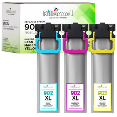 3PK T902XL for Epson Ink Cartridges for WF-5210 WF-C5290 WF-5710 WF-C5790DW