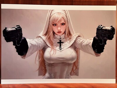 Pray And Spray White Edition 13X19 85lb Cardstock Gloss Art Print By TKobs!