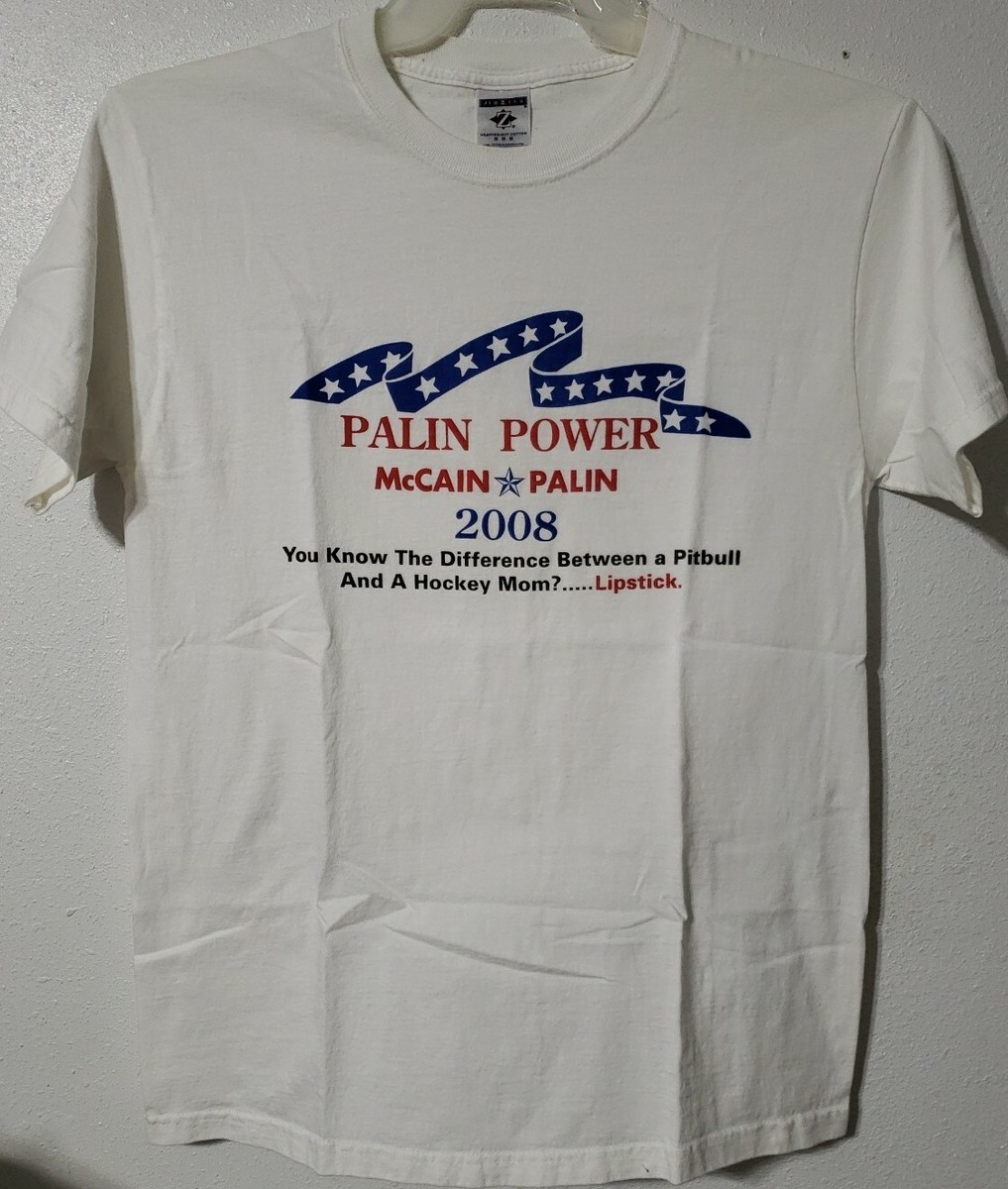 Palin Power PRE-OWNED McCain * Palin 2008 Size Medium White T-Shirt