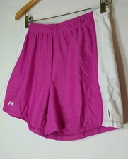 Women's Under Armour Pink Loose Fit  running training Shorts  sz MD         (s3)