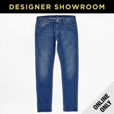 Armani Jeans Faded Stretch Denim Skinny Fit Jeans- 32 Inseam - J06