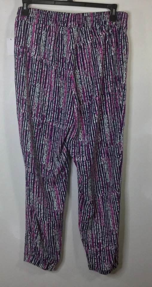 NWT Attention pull up pants drawstring waist loose Jr XL pink blue striped - Image 4 of 4
