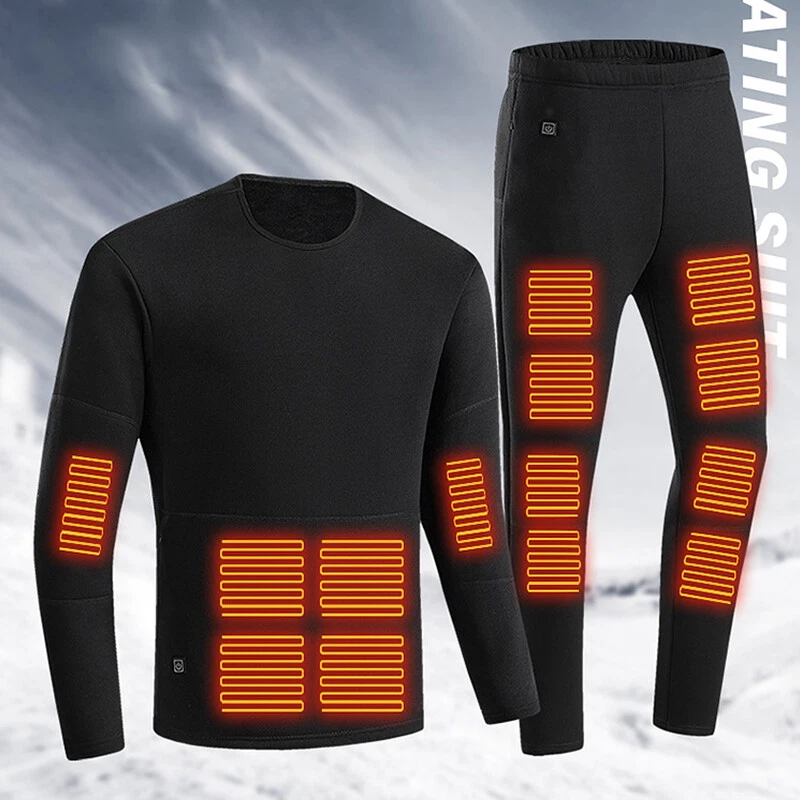 Men/Women Winter Warmer Set Body Electric USB Heated Top Pants Trouser  Leggings^