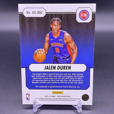 10! 🚨2022-23 Panini NBA Hoops Jalen Duren RC Auto Great
