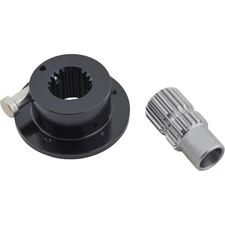 5-bolt Black Quick Release Steering Wheel Hub Splined, 3/4" shaft