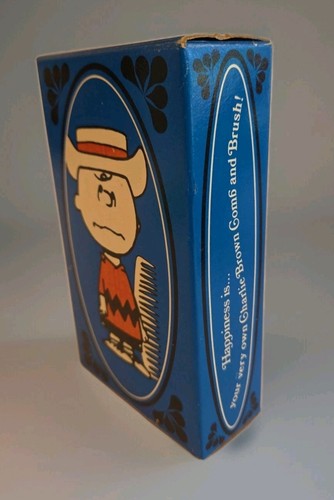 VTG Peanuts Avon Charlie Brown Brush & Comb Child's Set New In Box 1971 MCM - Picture 10 of 11