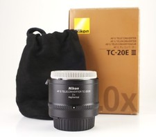 Nikon AF-S TC-20E III 2x Aspherical Teleconverter Lens Front & Rear Cap  Boxed