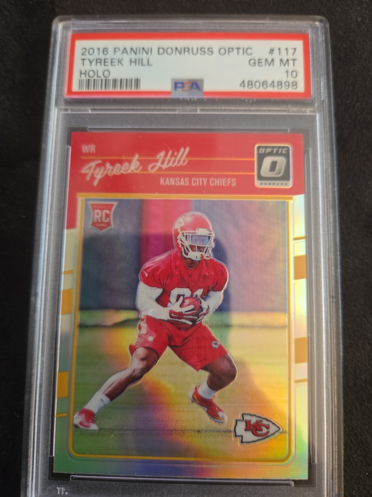 Tyreek Hill Panini Donruss Optic #117 Holo