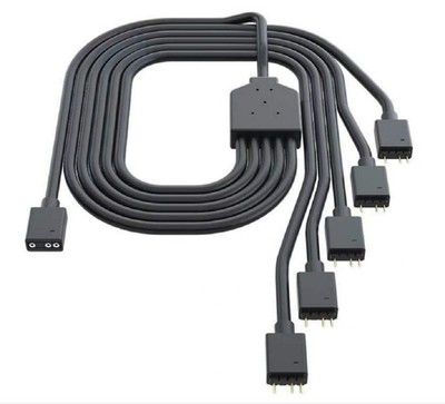 Cooler Master 1-to-5 ARGB Splitter Cable 3-Pin Addressable RGB Sync