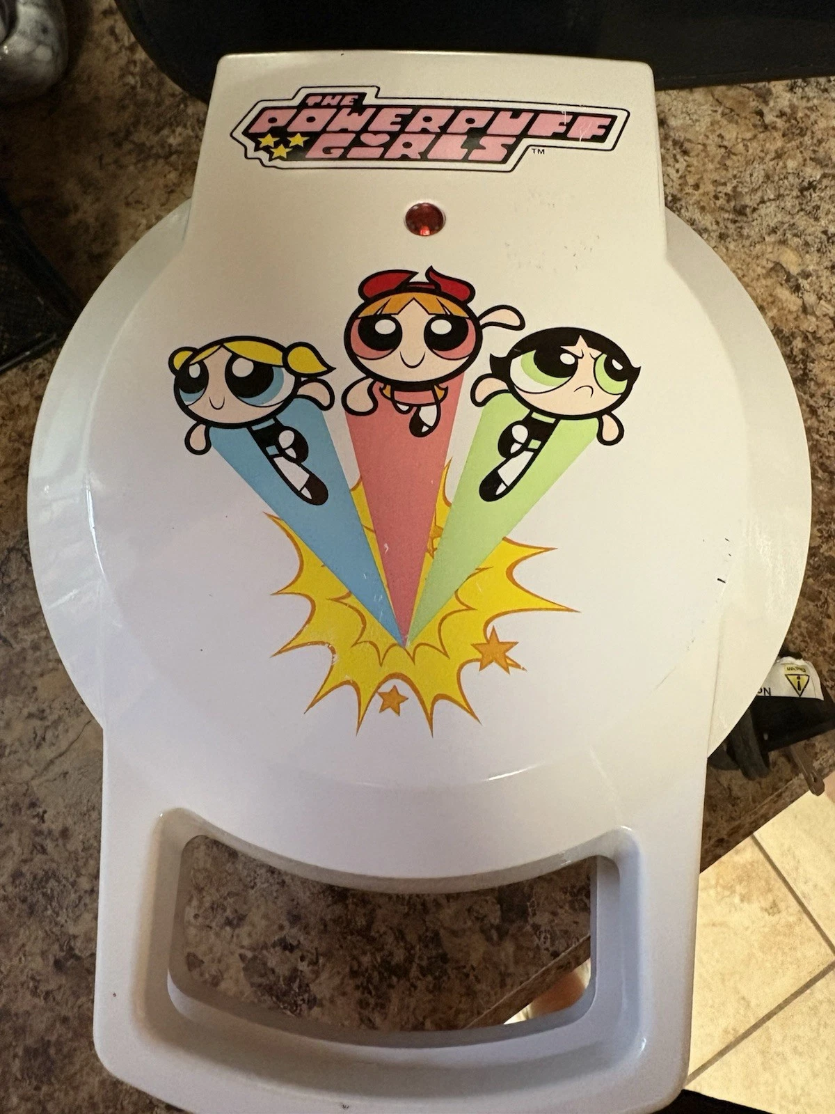 PowerPuff Girls Waffle & Pancake Maker Swirl Design 2001 Cartoon Network EUC