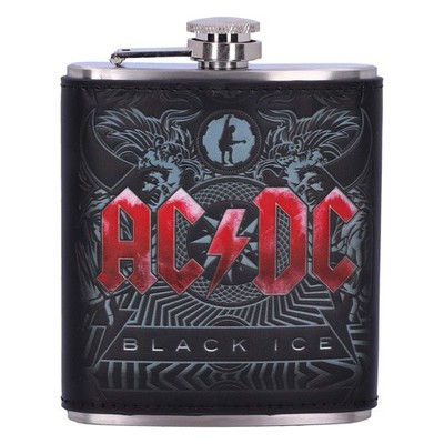 Nemesis Now Officially Licensed AC/DC Black Ice Album Embossed Hip Flask, Stainl