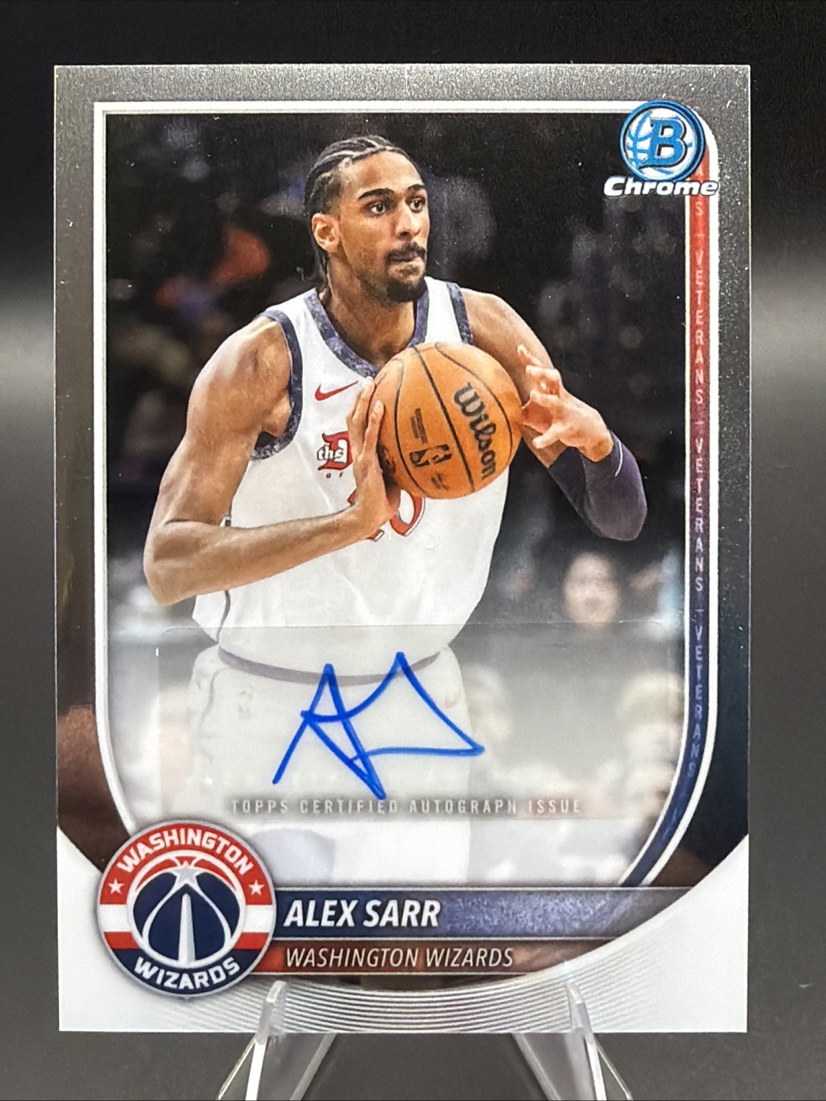 Alex Sarr Autograph 2025-26 Bowman Chrome Washington Wizards #BCV-99