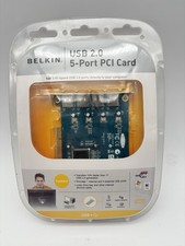 BELKIN USB 2.0 5-PORT PCI CARD - NIB - 1 Internal/4 External NEW Sealed
