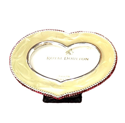 Doulton Royal Green Sculpted Heart Frame Romantic Gift Rare Photo Frame Picture