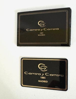 New CARRERA Y CARRERA  Certificate of Authenticity Card & Envelope -BLANK 