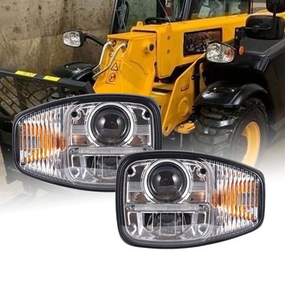 2pcs LED headlights for JCB Excavator Loader head Lamp 700/50195, 700/50194