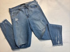Women's Aeropostale High Waisted Ankle Jegging Stretch Denim Blue Jeans Size 6