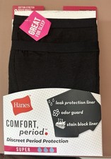 Hanes Comfort, Period. Boxer Brief Period Underwear Super Leaks, 2-Pack Size 6/M