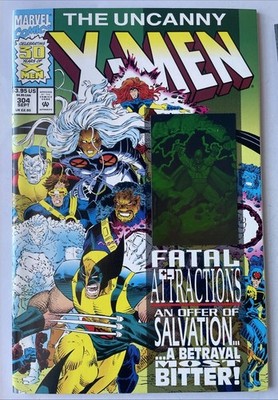 Uncanny X-Men #304   Fatal Attractions Hologram! Wraparound Cover! (Marvel 1993)