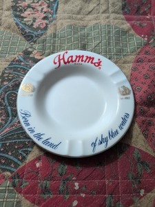 Vintage Hamm's Beer Ashtray 6.75" Diameter