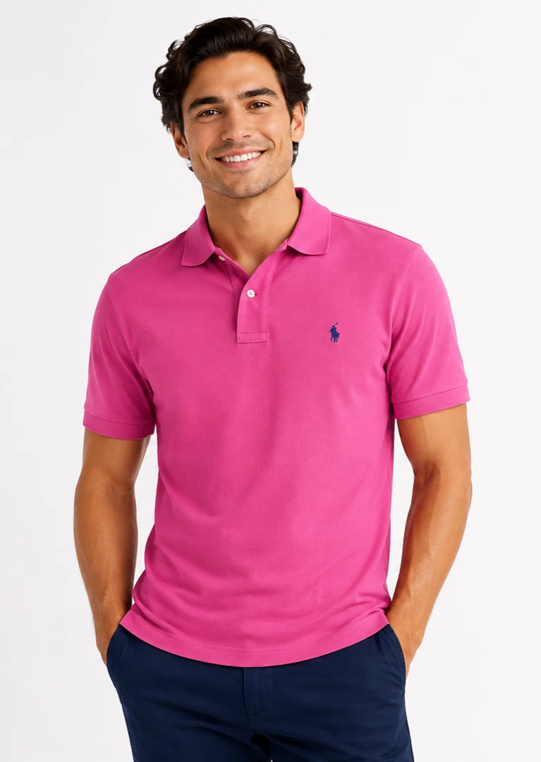Polo Ralph Lauren Men's Polo Shirt New 2XLT Pink Short Sleeve Classic Fit Logo