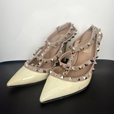 Women's Wear Valentino Valentino Garavani Pumps Rockstuds Ankle Strap Enamel Lea