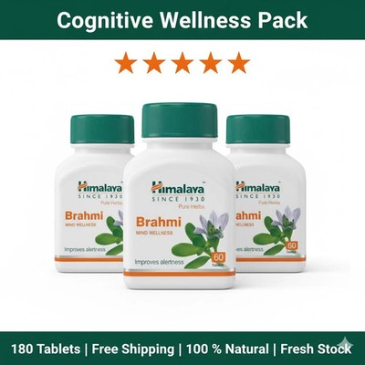 Himalaya Brahmi 3 × 60 | Natural Cognitive & Memory Support Herbal | Free Ship